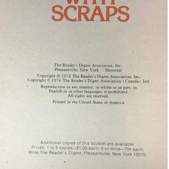 Vintage Sewing Booklet Pair 1976 & 1984 | Sewing with Scraps + Sewing Tricks - Picture 5 of 16